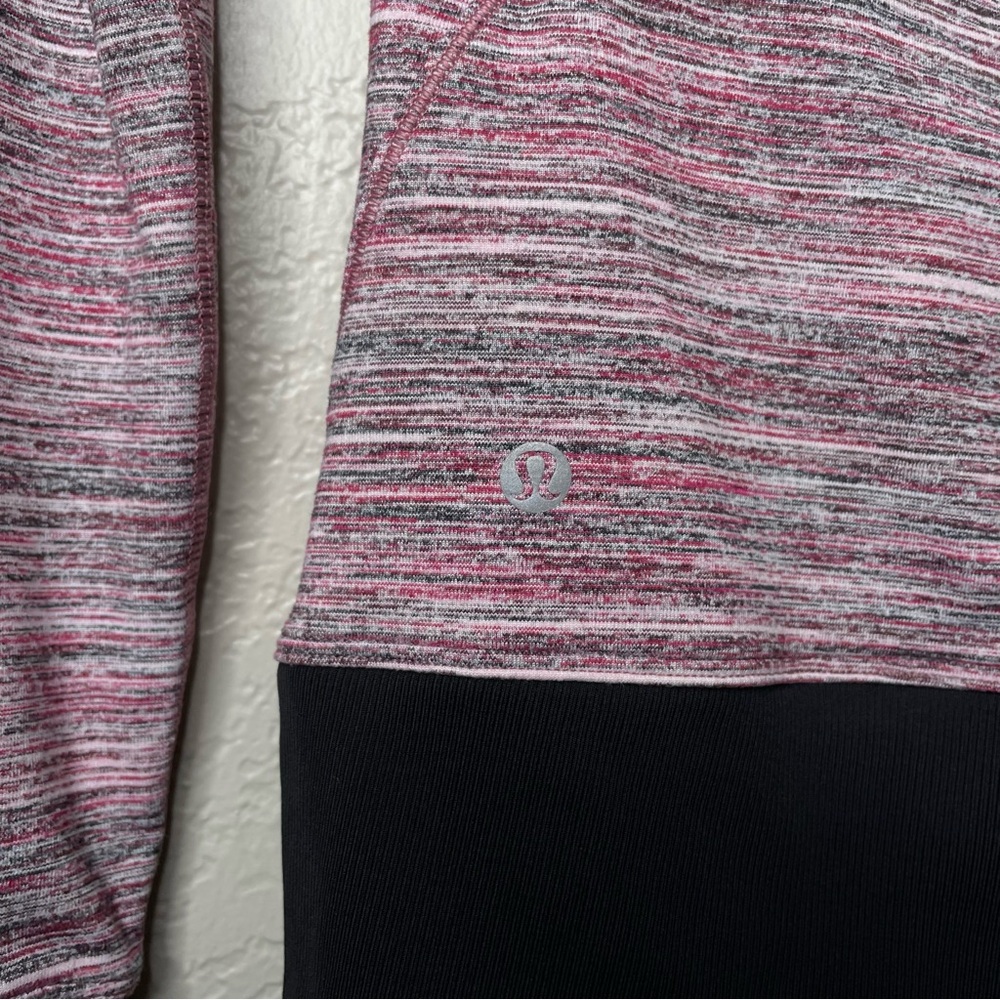 Lululemon Runderful 1/2 Zip Space Dye Camo Berry Rumble Multi Workout Jacket - Picture 11 of 13
